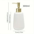 thumbnail image 6 of 300ml/10oz Ceramic Liquid Soap Pump Dispenser, Refillable Dish Soap Dispenser for Kitchen Bathroom Washroom, 6 of 6