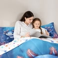 thumbnail image 4 of Castle Fairy Children Blue Axolotl Bedding Comforter Set,Salamander Queen Bedding Sets, 4 of 8