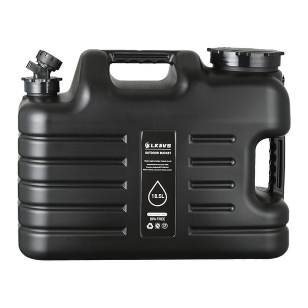 Contenedor de agua para acampar, tanque de almacenamiento de agua, cubo para beber al aire libre con grifo para senderismo