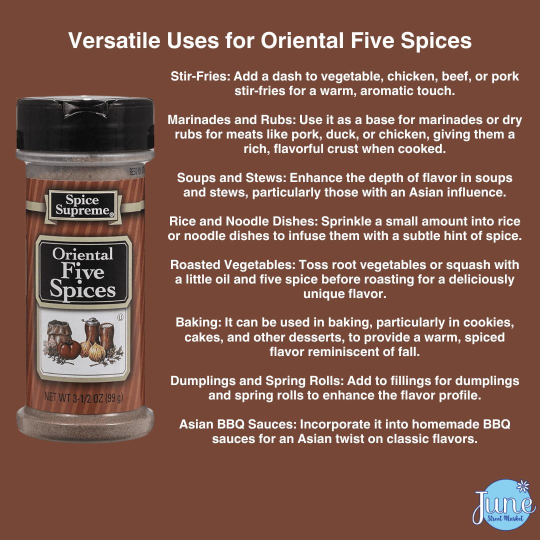 Spice Supreme Oriental Five Spices for Spice Rub and Flavor