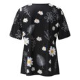 thumbnail image 5 of Puntoco Mujeres Clásico Verano Correas Blusa Estampado Cuello en V Manga corta Túnica tops Blusas fluidas Camisa Puntoco Puntoco-423, 5 of 5