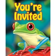 Various Fun Frogs Invitations with Envelopes, 8-Count, Multicolor