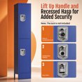 thumbnail image 4 of Sapital 2 Door Metal Locker, Heavy-Duty Storage Locker with Hook, Storage Cabinet for Home, Office, Gym, Workshop, Blue, 4 of 7