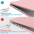 thumbnail image 5 of IBENZER Hard Shell Case Compatible with 2020 2019 MacBook Pro 16 Inch A2141, Hard Shell Case with Keyboard Cover & Type-C Adapter for Apple Old Version Mac Pro 16 inch, Rose Quartz, T16-RQ+1, 5 of 9
