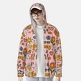 thumbnail image 4 of Kll Retro 70s Hippie Print Men'S Women’s Upf 50+ Sun Protection Outdoor Hoodie Jacket Long Sleeve Fishing Hiking Performance Shirt- Small, 4 of 8