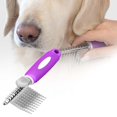 thumbnail image 2 of Poodle Dematting Rake Comb Brush for Dogs and Cats Steel Metal Comb for Detangling Matted Or Knotted Undercoat Hair, 2 of 7