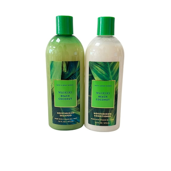 Bath & Body Works Waikiki Beach Coconut Shampoo & Conditioner Set 16 fl oz