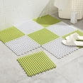 thumbnail image 5 of PVC Bath Mat Interlocking Non Slip Drainage Floor Tiles Shower Floor Mat with Drain Holes Suction Cup Floor Mat for Kitchen Pool, 5 of 19