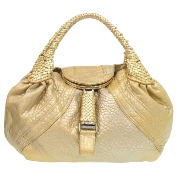 Pre-Owned Fendi Spy Bag Leather Gold Handbag 1239 FENDI (Good)