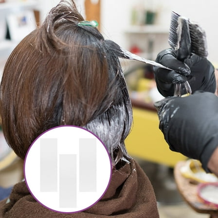QIFULL 50Pcs Transparent Hair Foiling Sheets Soft Hair Dye Tool for Salon Effective Color Separation