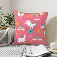 thumbnail image 6 of Kll Yoga Unicorn Decorative Throw Pillow Covers Velvet Soft For Couch Sofa Bedroom Living Room Outdoor -16"X16", 6 of 8