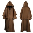 thumbnail image 1 of Disfraz de monje Medieval, capa de Doctor de la peste, disfraz de Halloween, capucha, capa, traje de mago, sacerdote, fraile, 1 of 3