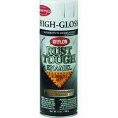 Duplicolor RTA9200 Krylon Rust Tough Enamel Paint, Gloss White, 12 Oz Can, One Coat Coverage, Low