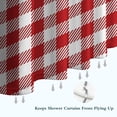 thumbnail image 6 of Red and White Plaid Pattern Shower Curtain 72"x72" ,Bathroom Decorative Shower Curtains Set with 12 Hooks,Modern Waterproof Washable Shower Curtain, 6 of 6