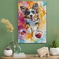 thumbnail image 2 of Miniature American Shepherd Dog Playing Volleyball Wall Stretched Canvas Size 8x12 – Miniature American Shepherd Canvas Art for Dog Lovers, Volleyball Canvas Wall Decor, 2 of 5