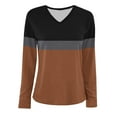 thumbnail image 3 of Long Sleeve Shirts for Women Women's Solid V-Neck Long Sleeve Top, 3 of 3