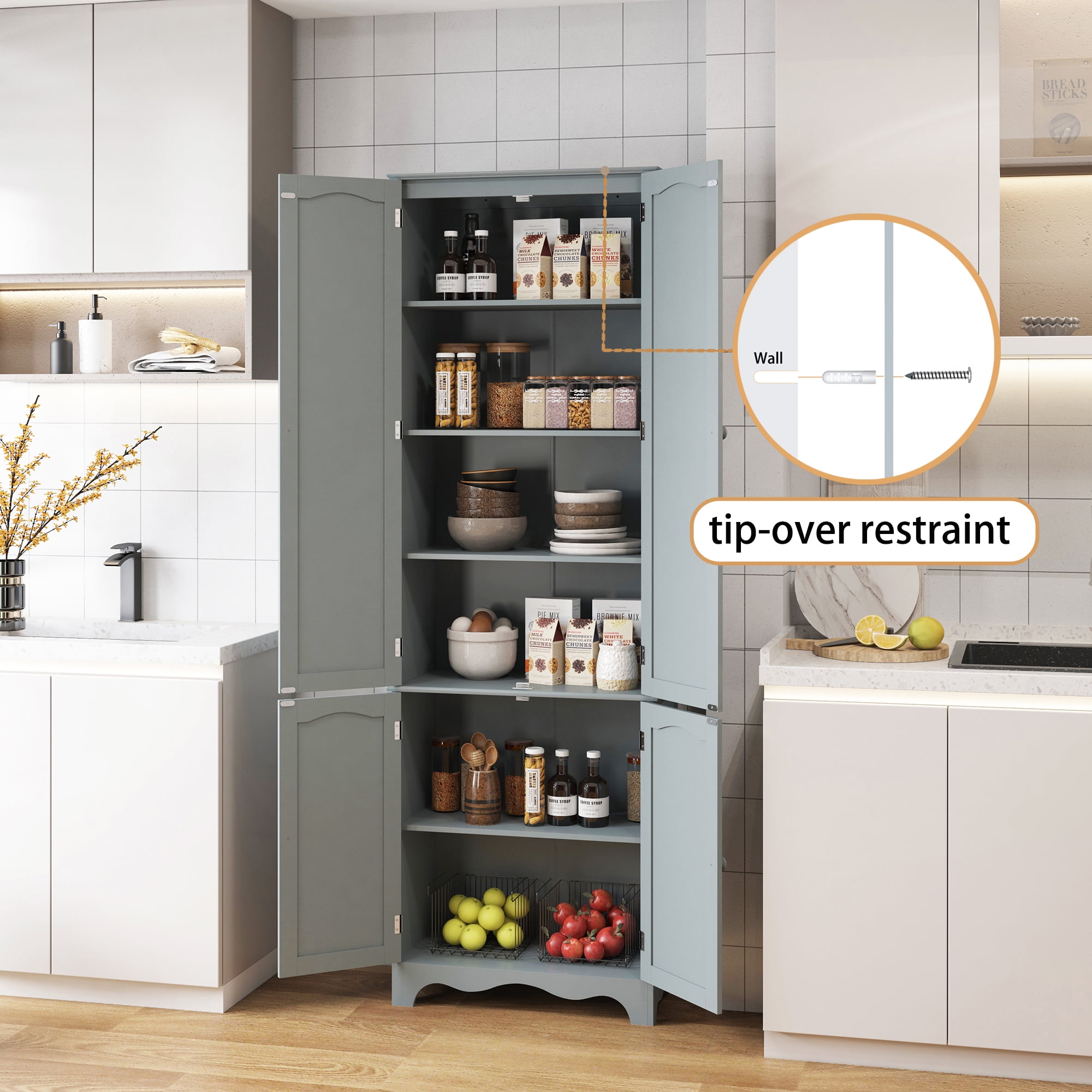 Kitchen pantry cabinet 72 cheap tall