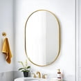 thumbnail image 2 of Lumora 36.1"x20" Oval Vanity Wall Mirror Wall-mounted Bathroom Mirror, Gold, 2 of 6