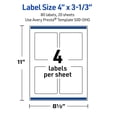 thumbnail image 4 of Avery Labels, 4" x 3-1/3", Matte White, Multi-Lined Gold Border, 4 of 7