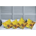 thumbnail image 2 of Ambesonne Ocean Throw Pillow Cover 4 Pack, Seashells Animal Grunge, 18", Yellow Teal, 2 of 7