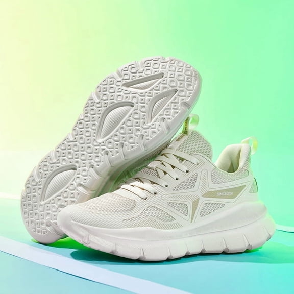 Men's & Women's Cushioned Walking Shoes - Lightweight Sneakers with Insole & MD Sole, /Fabric Upper, Low-Top Round Toe Design - Big Size Available for, Gym, - Unisex Athletic Footwear
