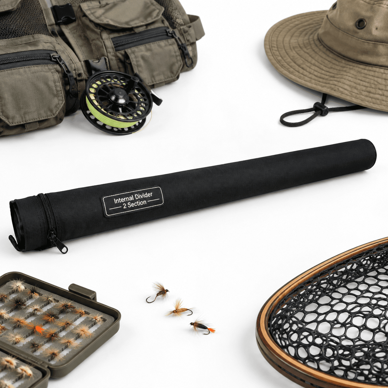Three Piece (37.75 Internal Length) Fly Fishing Rod Storage Tube 40 Long Protective Carrying Case