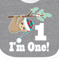 thumbnail image 4 of Inktastic First Birthday Sloth 1 Year Old Boys or Girls Baby Bib, 4 of 4
