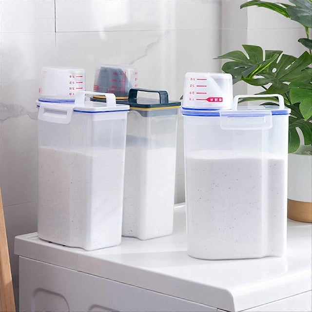 Rice Airtight Container Dry Food Powder Storage Box White