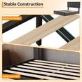 thumbnail image 4 of King Size Bed Frame with Adjustable Headboard and 4 Storage Drawers, Soft Upholstered Platform Bed Frames with Wooden Slats Support, No Box Spring Needed, Dark Grey, 4 of 7