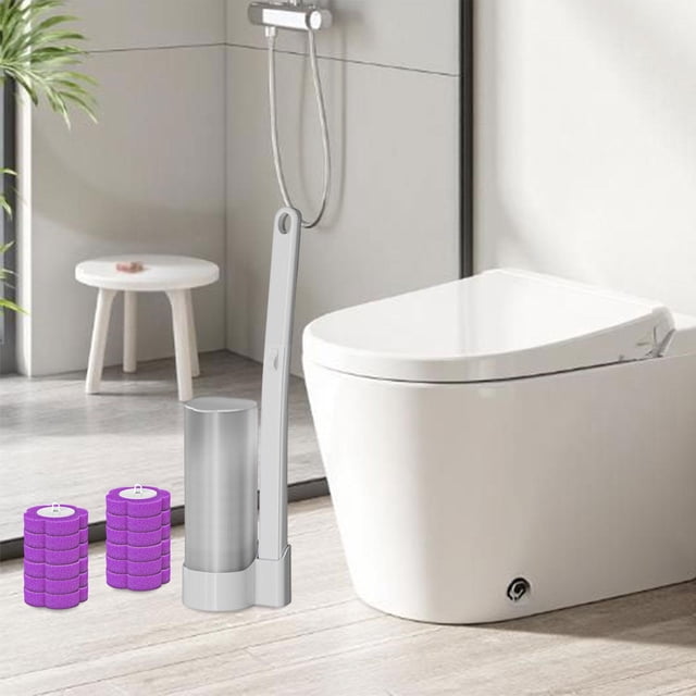 18 recambios para limpiador de inodoros, cepillo, esponja y almohadillas de limpieza. Cabezales de repuesto para limpiador de inodoros para baño y Sabor a lavanda