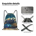 thumbnail image 4 of Sikiie Sunshine Underwater Sand Turtle Drawstring Backpack Drawstring Bags, Draw String Back Bag for Sports, Gym, Travel, Swimming, Beach-Medium, 4 of 6