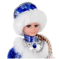 thumbnail image 4 of STP Goods Snow Maiden Animated Musical Christmas Figurine 16.5" (42 cm) Snegurochka Holiday Figurine Xmas Standing Decoration Xmas Figure Doll Decoration Christmas Décor Holiday Décor, Blue White, 4 of 10