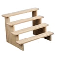 thumbnail image 3 of Colaxi Wooden Display Riser Stand Spice Rack Cupcake Stand Countertop Display Shelf Wood Display Riser Shelf for Makeup Figurine Toy 4 Tiers 30CM, 3 of 9