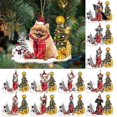 thumbnail image 2 of Christmas Pendant Cartoon Dog Pattern Shatterproof Wooden Xmas Tree Hanging Sign Home Decor Jikaix, 2 of 5