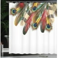 thumbnail image 4 of Ambesonne Peacock Shower Curtain, Vibrant Feathers Boho, 69"Wx70"L, Multicolor, 4 of 5