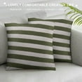 thumbnail image 3 of COMIO  Pillow Covers Olive Green Boho Throw Pillows Farmhouse Stripe Cushion Covers for Couch Sofa Decorative Pillow Cushion Case, 3 of 5