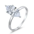 thumbnail image 4 of Solitaire Marquise Ring CZ 925 Sterling Silver Size 6, 4 of 7