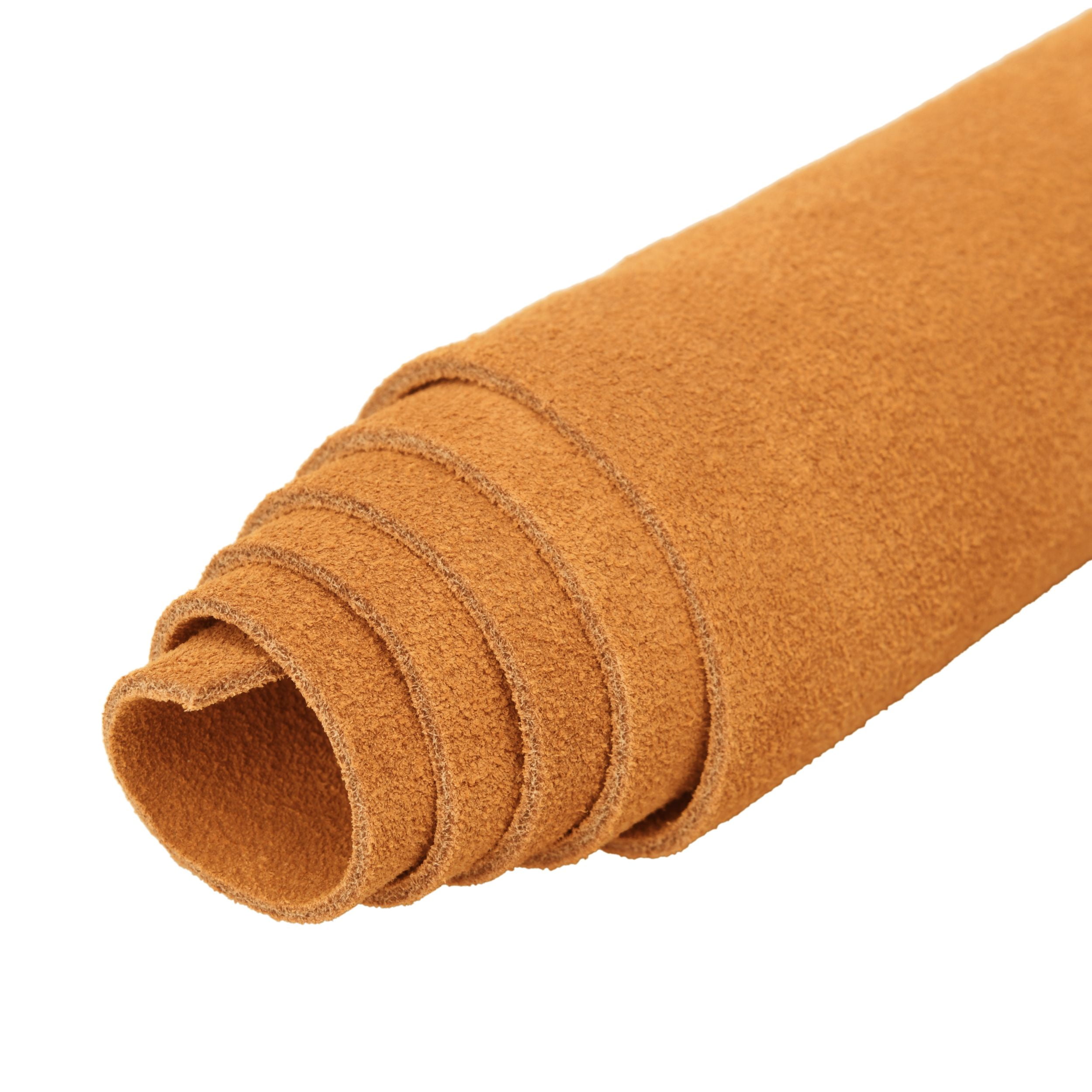 Genuinue Suede Leather Skin Square for Craft Hobby DIY Gift Leather Pieces 1.5MM-2.0MM Thickness / Yellow