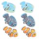thumbnail image 2 of 6 unids autoadhesivos ganchos de dibujos animados de peces tropicales en forma de ganchos en forma de ganchos para el hogar ganchos, 2 of 7