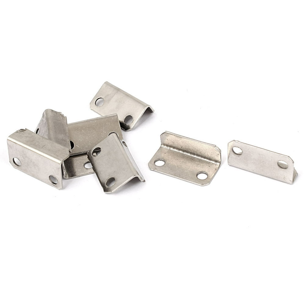 Uxcell 29x16x10mm Cupboard Drawer L Shaped Lock Strike Plate 8pcs