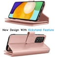 thumbnail image 4 of Galaxy A52 5G Case, Galaxy A52 5G Wallet Case, Tekcoo Luxury PU Leather Cash Credit Card Slots Holder Carrying Flip Cover [Detachable Magnetic Case] Kickstand for Galaxy A52 5G 2021 [Rose Gold], 4 of 6