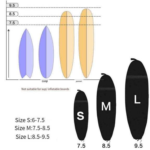 Surfboard Protective Case 420D Waterproof Board Sock Cover Dustproof Skis Cover Surfing Accessories for Surf 230x50cm