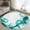 Turquoise, variant on Rectangle Area Rugs 2 x 3 Ft, Blue Marble Stone Non-Slip Residential Carpet, Ink Splash Country Marble Abstract Indoor Crawling Mats Runner Rugs for Living Room/Dining Room/Bedroom