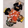 thumbnail image 7 of "Bridge Game" by Norman Rockwell Painting Print on Canvas, 7 of 7