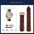 thumbnail image 3 of Correa de reloj de cuero genuino para hombres y mujeres para Cartier Blue Ballons W69012Z4 W69016Z4 W6920085 Correa de reloj de cuero genuino, 3 of 5
