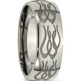 thumbnail image 4 of Titanium Polished Flame Laser Design 8mm Band (Size 11.5) Made In China tb2t-11.5, 4 of 5