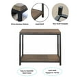 thumbnail image 5 of Eccostyle Rustic Bamboo Steel Entryway Table, Brown Matte, 5 of 7