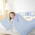 thumbnail image 4 of Feelyou Initial B Letter Queen Comforter Set for Kid, Fashion Stripes Ombre Bedding Sets, Fairy Tale Princess Reversible Bedding Comforter Set, Lightweight Room Decor, 3pcs, 4 of 8