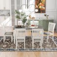 HNGMTNG TREXM 7Piece Dining Table Set Wood Dining Table and 6
