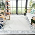 thumbnail image 4 of SAFAVIEH Machine Washable Rug Indoor/Outdoor Bermuda Collection - Bermuda Zoey Floral Bordered Indoor/Outdoor Area Rug Ivory/Charcoal, 6'7" x 6'7" Round, 4 of 5